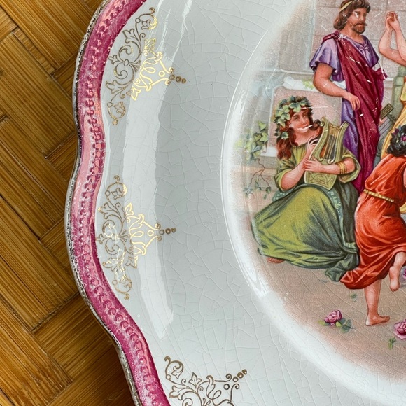 Antique Limoges plate w/hanger - Picture 4 of 12